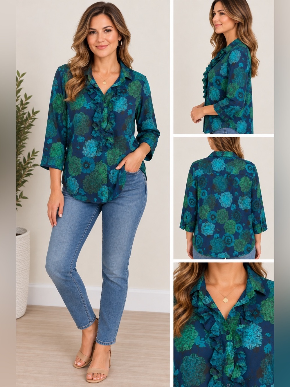 WOMEN'S liz claiborne blouse large